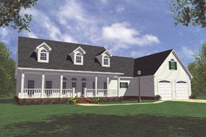 Country Exterior - Front Elevation Plan #21-111