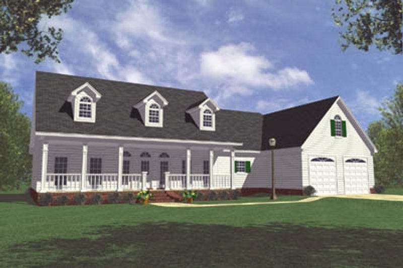 Country Style House Plan - 3 Beds 3 Baths 2100 Sq/Ft Plan #21-111