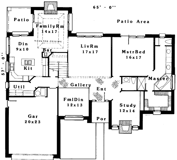Traditional Floor Plan - Main Floor Plan #310-149