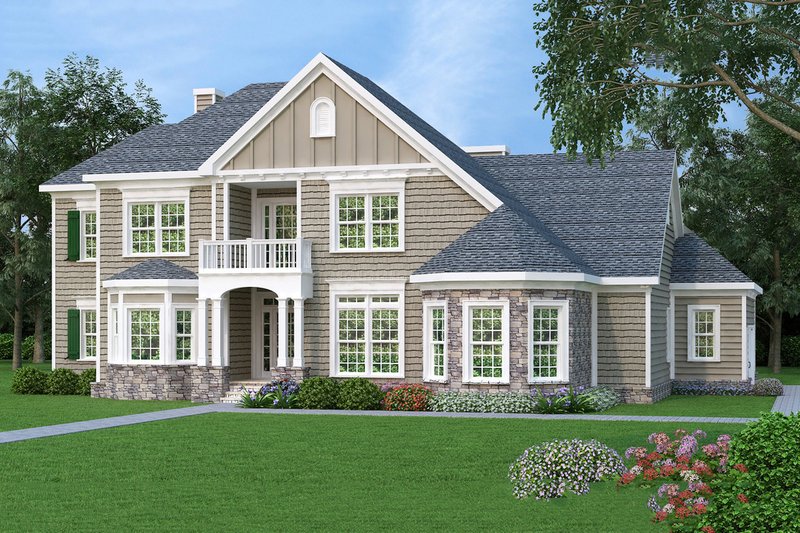 European Style House Plan - 4 Beds 4 Baths 2872 Sq/Ft Plan #419-307 ...