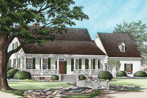 Exterior - Front Elevation 4 for Farmhouse House Plan #137-122 - 3 bed, 2 bath