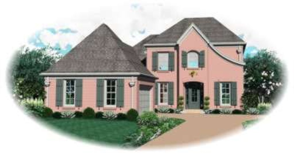 Exterior - Front Elevation 2 for European House Plan #81-940 - 3 bed, 2.5 bath