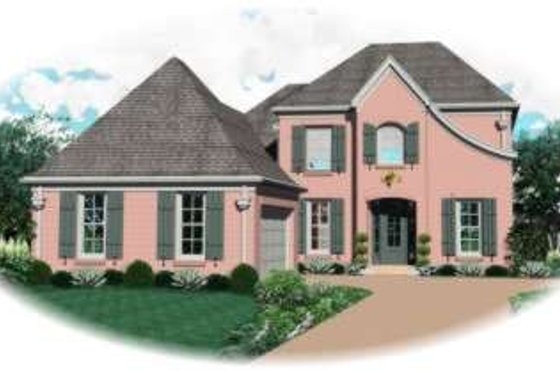 Exterior - Front Elevation for European House Plan #81-940 - 3 bed, 2.5 bath