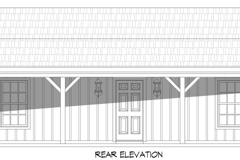 Architectural House Design - Exterior - Front Elevation 3 for Ranch House Plan #932-972 - 2 bed, 1 bath