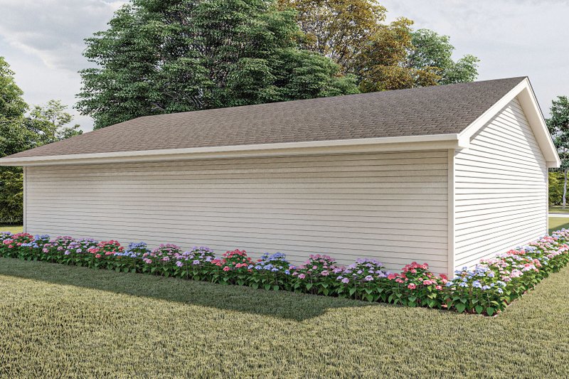 House Blueprint - Exterior - Rear Elevation for Traditional House Plan #455-536, 0 bath