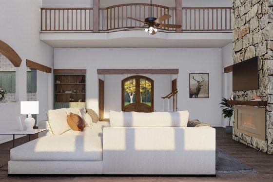 Interior - Family Room for European House Plan #923-78 - 4 bed, 4.5 bath