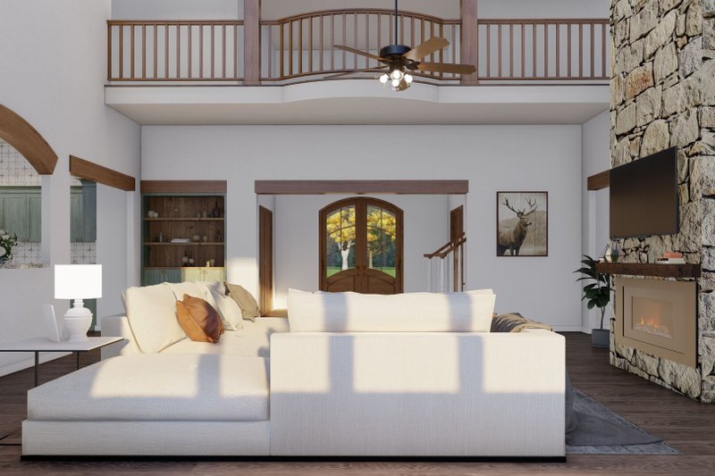 Dream House Plan - Interior - Family Room for European House Plan #923-78 - 4 bed, 4.5 bath