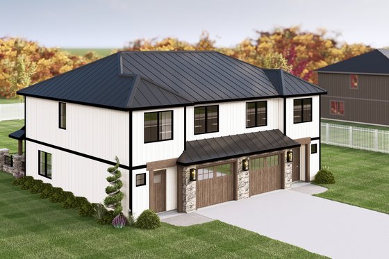 Exterior - Other Elevation 1 for Contemporary House Plan #1064-359 - 3 bed, 2.5 bath