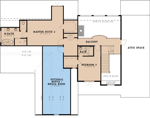 Home Plan - Craftsman Floor Plan - Upper Floor Plan #923-233
