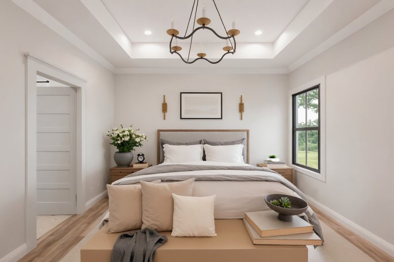 House Design - Interior - Master Bedroom 1 for Farmhouse House Plan #1074-111 - 4 bed, 2 bath