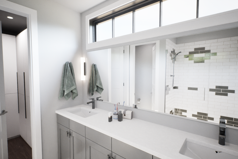 Architectural House Design - Interior - Master Bathroom for Farmhouse House Plan #48-1218 - 3 bed, 2 bath
