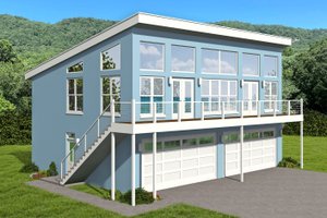 Contemporary Exterior - Front Elevation Plan #932-364