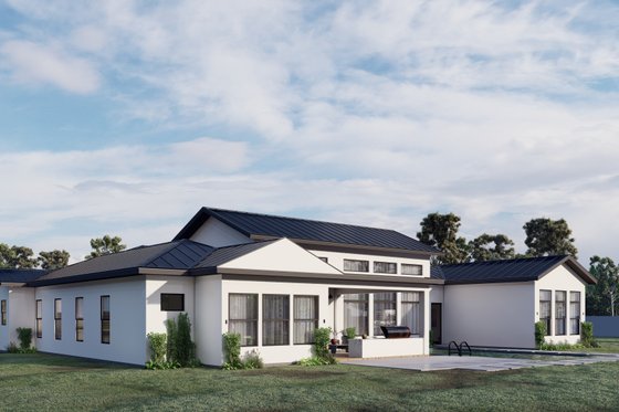 Exterior - Rear Elevation 1 for Country House Plan #1110-36 - 3 bed, 3.5 bath