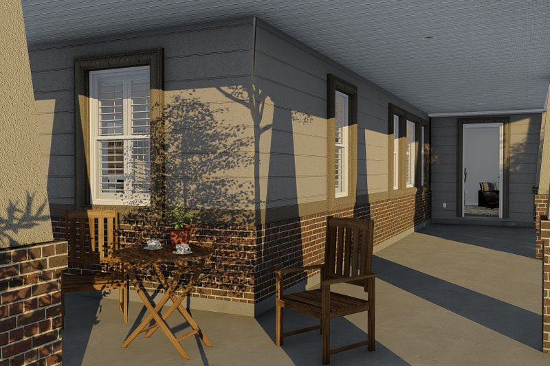 House Plan Design - Exterior - Covered Porch 1 for Craftsman House Plan #1060-70 - 5 bed, 2.5 bath