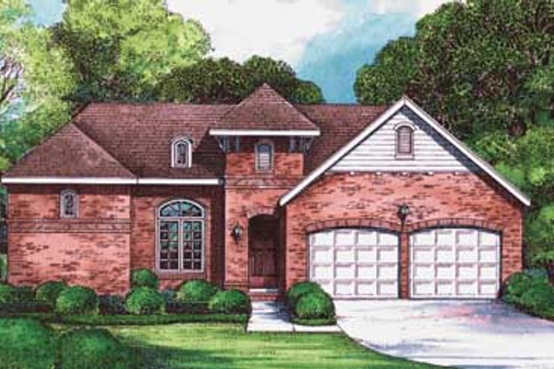 Dream House Plan - Exterior - Front Elevation 3 for European House Plan #20-1412 - 3 bed, 2.5 bath