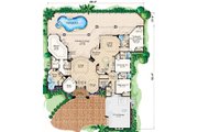 European Style House Plan - 4 Beds 4 Baths 3650 Sq/Ft Plan #27-369 