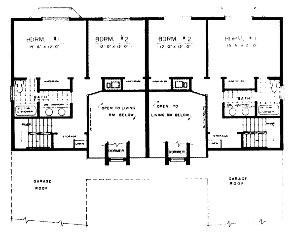 Country Floor Plan - Upper Floor Plan #303-205
