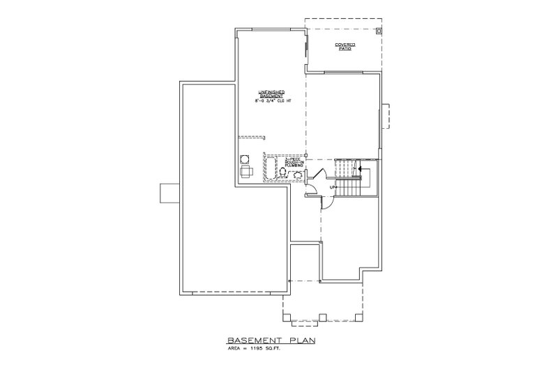 Home Plan - Floor Plan - Lower Floor for Craftsman House Plan #1100-133 - 3 bed, 2.5 bath
