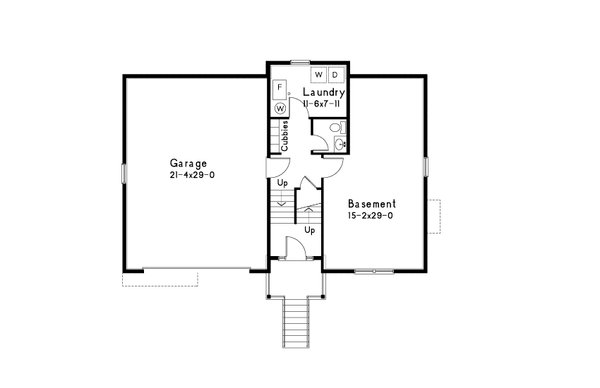 Home Plan - Traditional Floor Plan - Lower Floor Plan #22-629