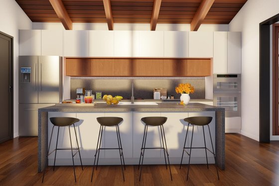 Interior - Kitchen 1 for Modern House Plan #923-361 - 2 bed, 2.5 bath