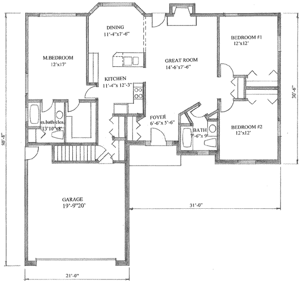Traditional Floor Plan - Main Floor Plan #136-103