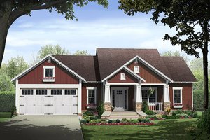 Craftsman Exterior - Front Elevation Plan #21-382