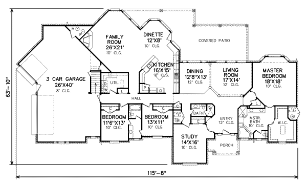 Traditional Floor Plan - Main Floor Plan #65-429