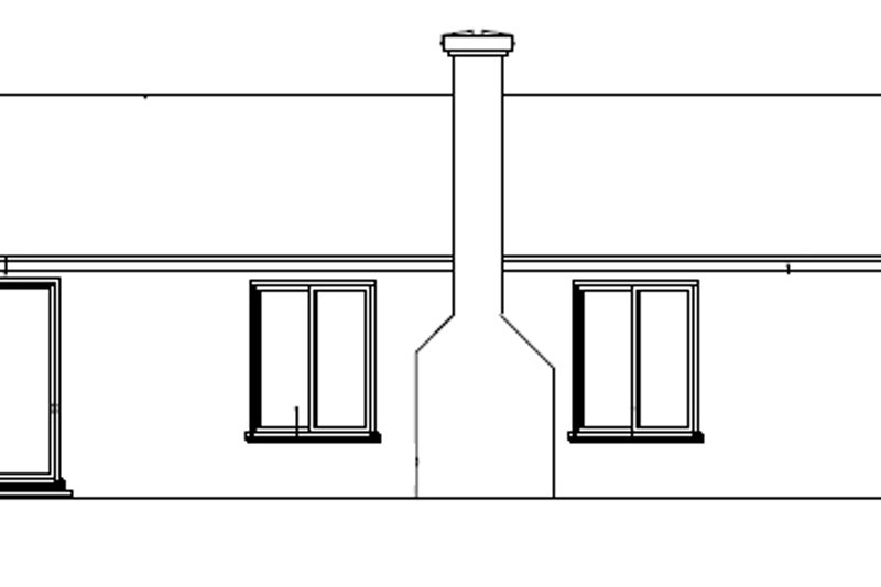 Architectural House Design - Exterior - Rear Elevation for Ranch House Plan #1-397 - 3 bed, 2 bath