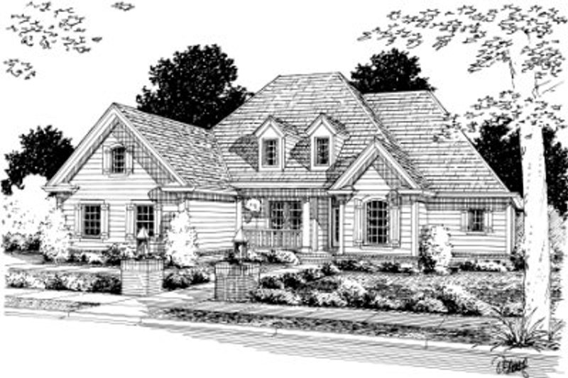 Home Plan - Traditional Exterior - Front Elevation Plan #20-344