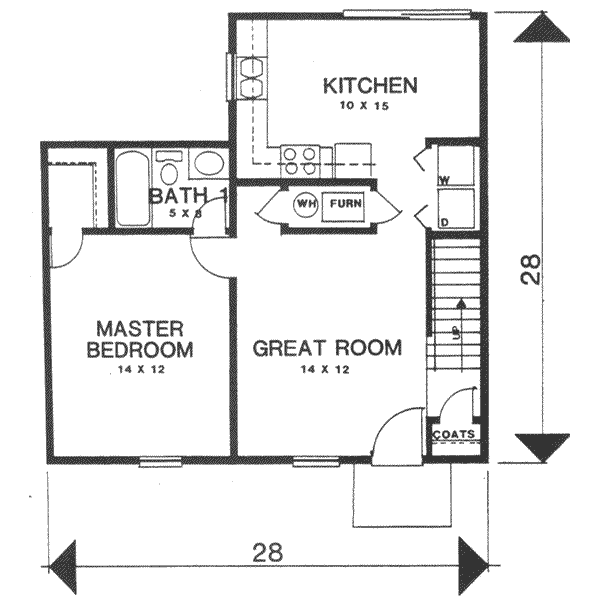 Dream House Plan - Cottage Floor Plan - Main Floor Plan #30-192