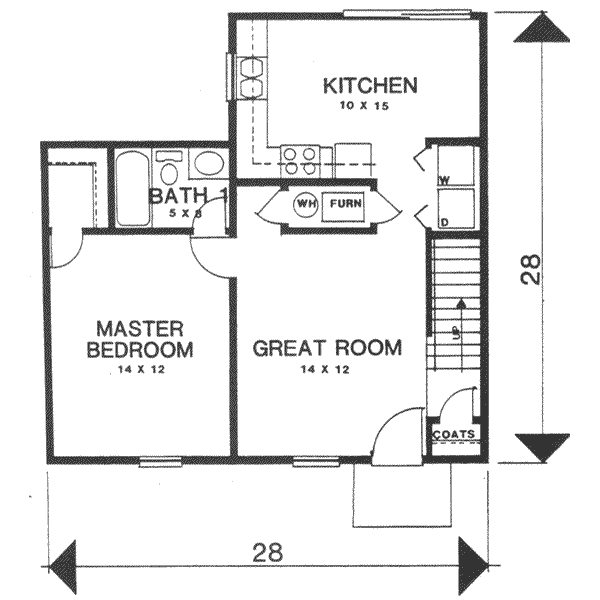 Cottage Floor Plan - Main Floor Plan #30-192