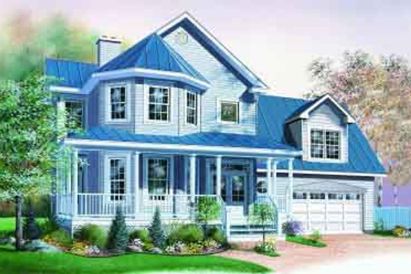Architectural House Design - Victorian Exterior - Front Elevation Plan #23-601