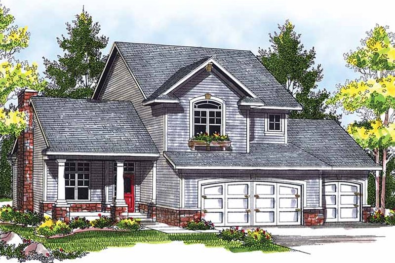 Home Plan - Traditional Exterior - Front Elevation Plan #70-725