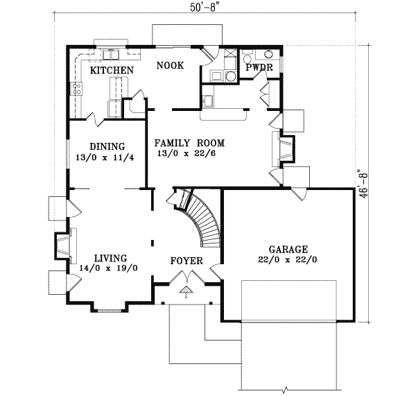Modern Floor Plan - Main Floor Plan #1-1462