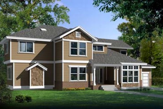 Exterior - Front Elevation for Traditional House Plan #100-411 - 3 bed, 2.5 bath