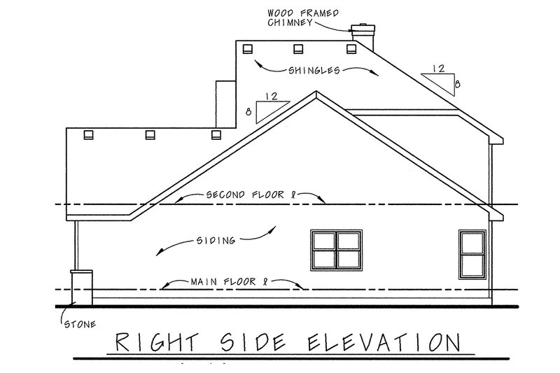 Architectural House Design - Exterior - Other Elevation 1 for European House Plan #20-244 - 3 bed, 2.5 bath