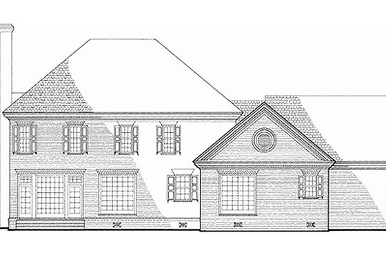 Exterior - Rear Elevation for Southern House Plan #137-139 - 5 bed, 3.5 bath