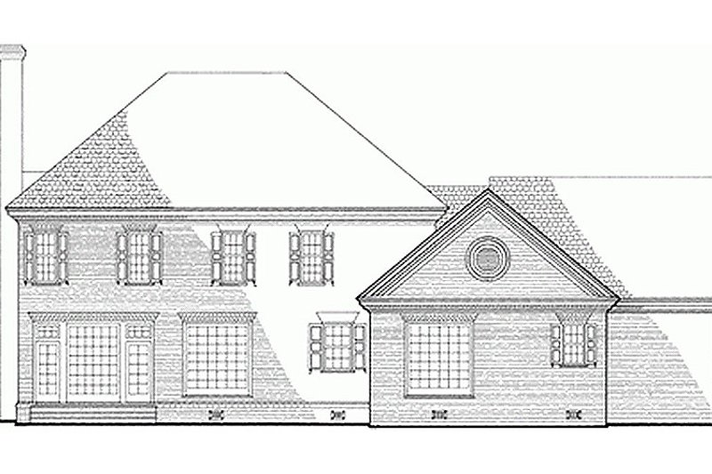 Dream House Plan - Exterior - Rear Elevation for Southern House Plan #137-139 - 5 bed, 3.5 bath