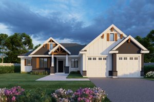 Craftsman Exterior - Front Elevation Plan #112-256