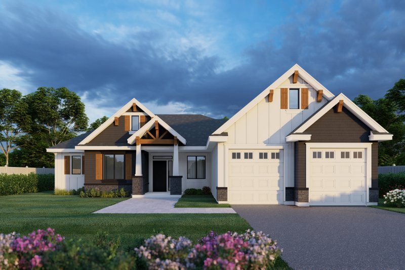 Craftsman Style House Plan - 2 Beds 2 Baths 1545 Sq/Ft Plan #112-256