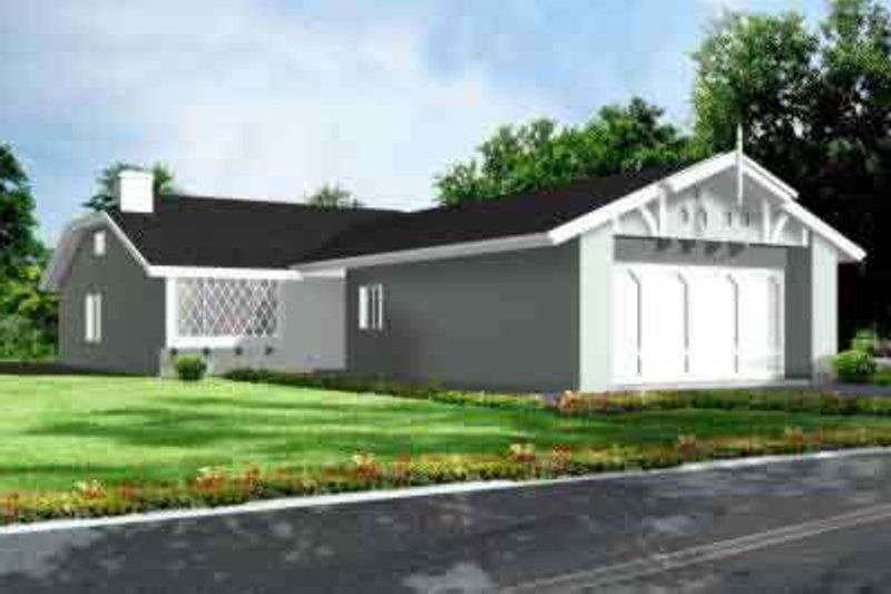 House Blueprint - Ranch Exterior - Front Elevation Plan #1-1342