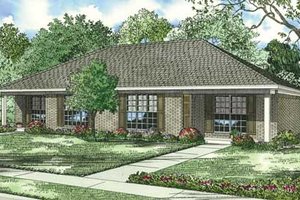 Southern Exterior - Front Elevation Plan #17-1094