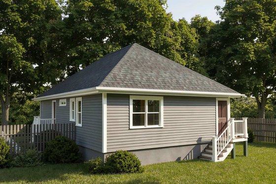 Exterior - Rear Elevation 1 for Cottage House Plan #79-114 - 3 bed, 2 bath