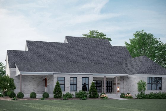 Exterior - Rear Elevation for Farmhouse House Plan #1081-34 - 4 bed, 4.5 bath