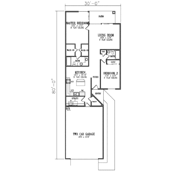 House Plan Design - Adobe / Southwestern Floor Plan - Main Floor Plan #1-291