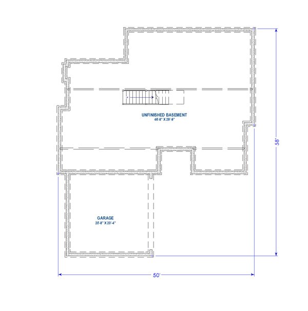 House Plan Design - Cottage Floor Plan - Lower Floor Plan #1069-27