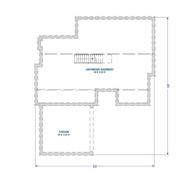 Home Plan - Cottage Floor Plan - Lower Floor Plan #1069-27