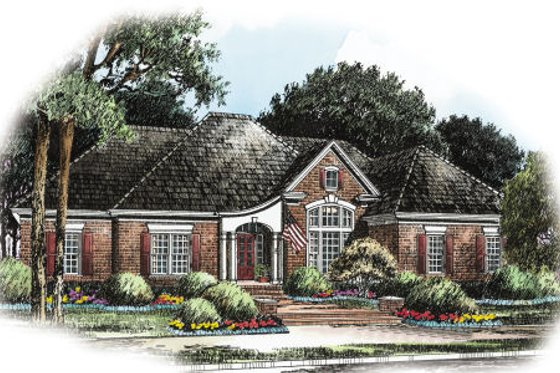 Exterior - Front Elevation for Colonial House Plan #429-4 - 3 bed, 2.5 bath