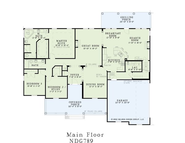 Home Plan - Country Floor Plan - Main Floor Plan #17-534