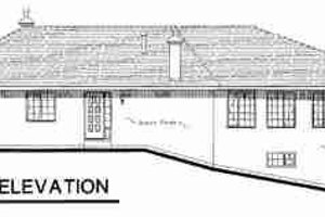 Exterior - Rear Elevation for European House Plan #18-9333 - 4 bed, 3 bath